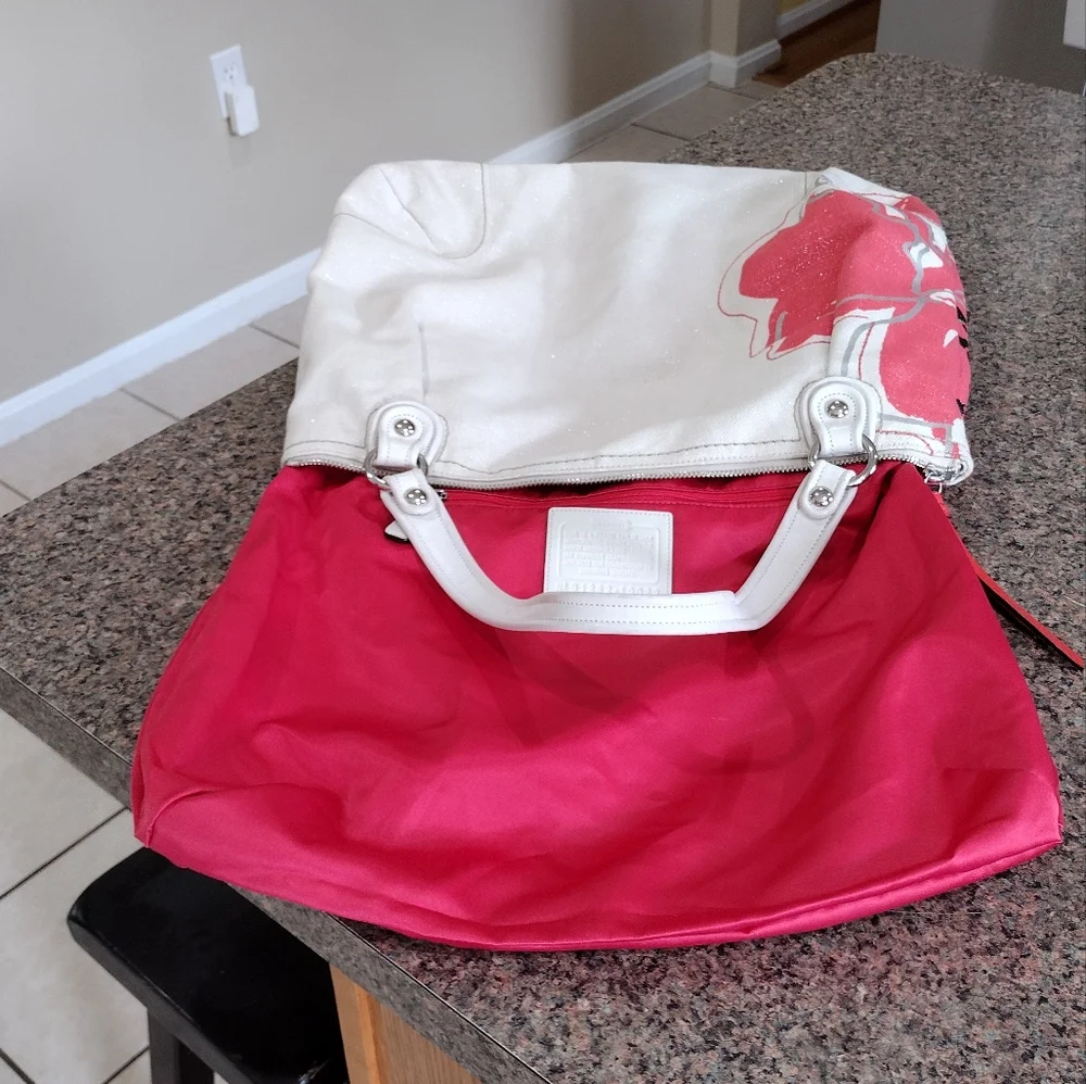 Coach Poppy Placed Flower Glam Sequin Tote